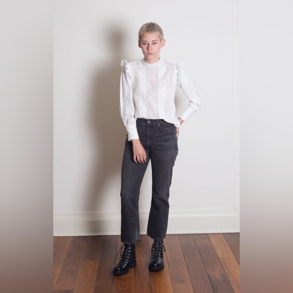 Citizens of Humanity Estella High Rise Ankle Flare Black Moon 26 - Picture 2 of 9